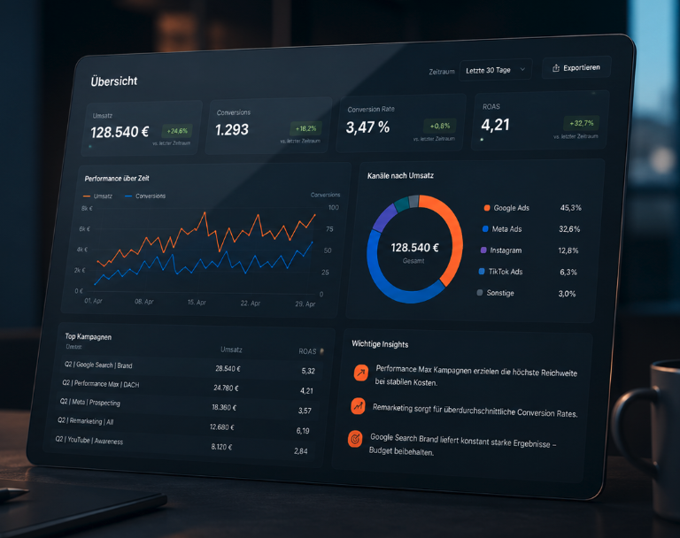 Performance-Dashboard für datenbasierte Insights – Insights